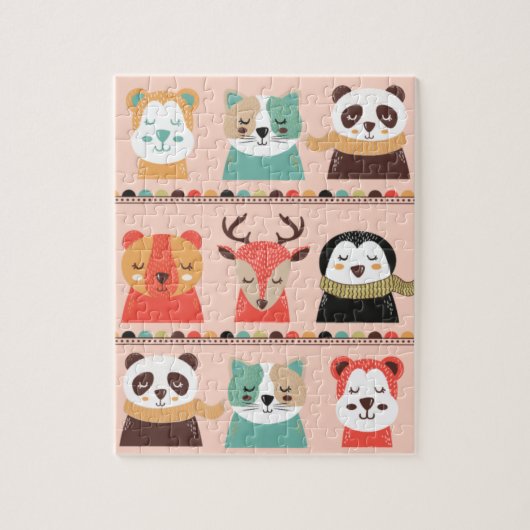 冬の動物ジグソーパズル ジグソーパズル (縦)