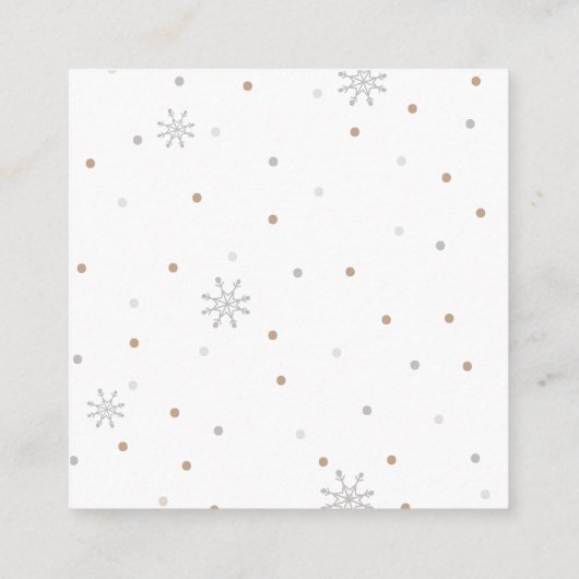 冬の動物ブックリクエスト赤ちゃんシャワー エンクロージャーカード (裏面)