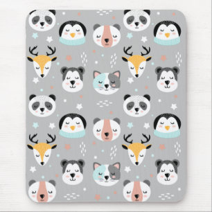 冬の動物 マウスパッド