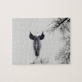 冬の北の湖で一般的なルーンの泳ぎ ジグソーパズル (横)