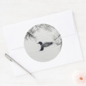 冬の北の湖で一般的なルーンの泳ぎ ラウンドシール (封筒)