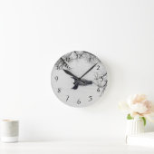 冬の北の湖で一般的なルーンの泳ぎ ラウンド壁時計 (ホーム)