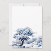 冬の北極の鹿のキツネクマ動物ベビーシャワー 招待状 (裏面)