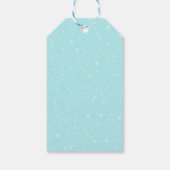 冬の北極キツネ雪景色メリークリスマス ギフトタグ (裏面)