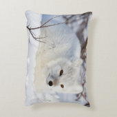 冬の北極キツネ アクセントクッション (裏面(縦))