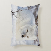 冬の北極キツネ アクセントクッション (正面(垂直))