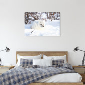 冬の北極キツネ キャンバスプリント (インサイチュ (寝室))