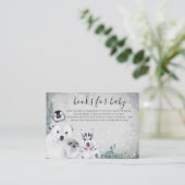 冬の北極ベビーのための本クリスマス エンクロージャーカード (スタンド正面)