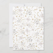 冬の北極動物の赤男女兼用ちゃんシャワー 招待状 (裏面)