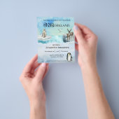 冬の北極動物誕生日第1オーネダーランド チラシ (手)