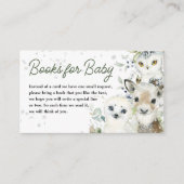 冬の北極動物赤ちゃんシャワーベビー エンクロージャーカード (正面)