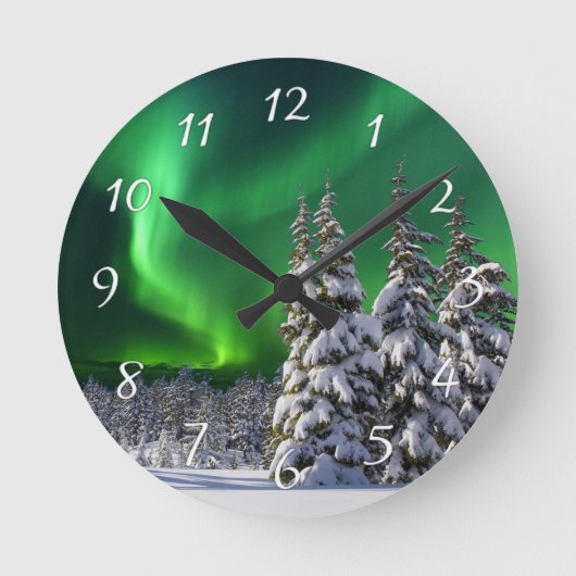 冬の北照   ラウンド壁時計 (正面)