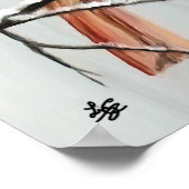 冬の北（鳥）ショウジョウコウカンチョウ鳥 ポスター (角)