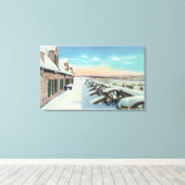 冬の南プラットフォームの表示 キャンバスプリント (インサイチュ (ウッドフロア))