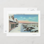 冬の南プラットフォームの表示 ポストカード (正面/裏面)