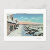 冬の南プラットフォームの表示 ポストカード (正面)