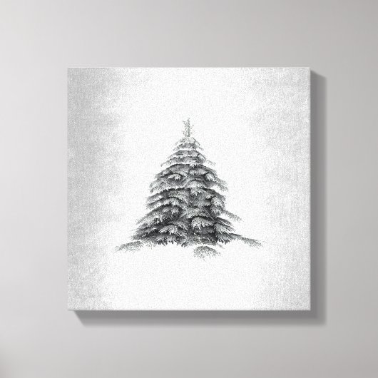 冬の印象のミニマリズムモダンアート キャンバスプリント (正面)