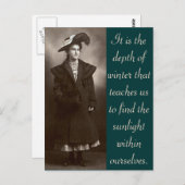 冬の厳しさが私たちに教えるもの、それは... ポストカード (正面/裏面)