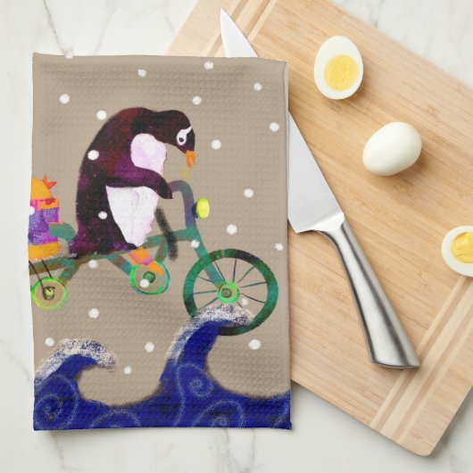 冬の友だちティータオル キッチンタオル (四つ折り)