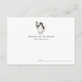 冬の友人 |クリスマスベビーシャワーアドバイスカード エンクロージャーカード