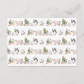 冬の友人 |クリスマスベビーシャワーアドバイスカード エンクロージャーカード (裏面)