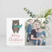 冬の友人 |ベアホリデーの写真カード シーズンカード (スタンド正面)