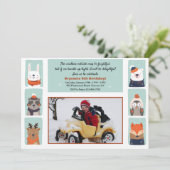 冬の友達の写真招待状 招待状 (スタンド正面)