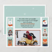 冬の友達の写真招待状 招待状 (正面/裏面)