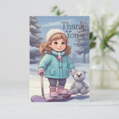 冬の友達 サンキューカード (スタンド正面)