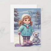 冬の友達 サンキューカード (正面/裏面)