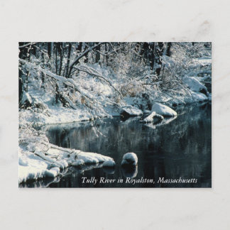 冬の反射Royalston、マサチューセッツ ポストカード