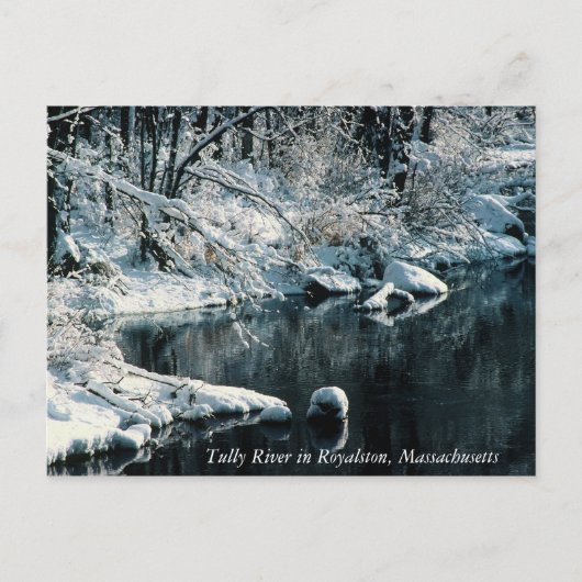 冬の反射Royalston、マサチューセッツ ポストカード (正面)