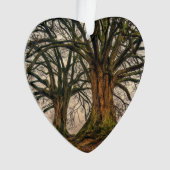 冬の古いオークの木 オーナメント (正面)
