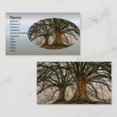 冬の古いオークの木 名刺 (正面/裏面)
