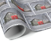 冬の古い納屋 ラッピングペーパー (ロールコーナー)