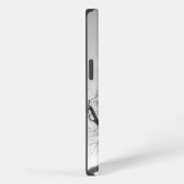 冬の古木 グレースケール iPhone カー iPhoneケース (右側面)