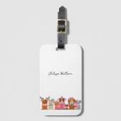 冬の名の可愛い犬 ラゲッジタグ (正面縦)