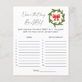 冬の名前その歌の赤ちゃんシャワーゲーム