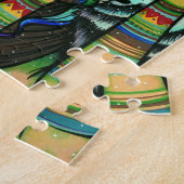 冬の吸血鬼のホワイトクリスマスのファンタジーの芸術 ジグソーパズル (側面)