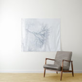 冬の吹雪の間の寂しい木 タペストリー (インサイチュ(横))