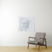 冬の吹雪の間の寂しい木 タペストリー (インサイチュ(横))