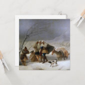 冬の吹雪 カード (正面/裏面インサイチュ)