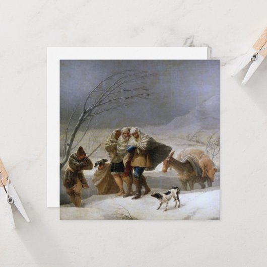 冬の吹雪 カード (正面/裏面インサイチュ)