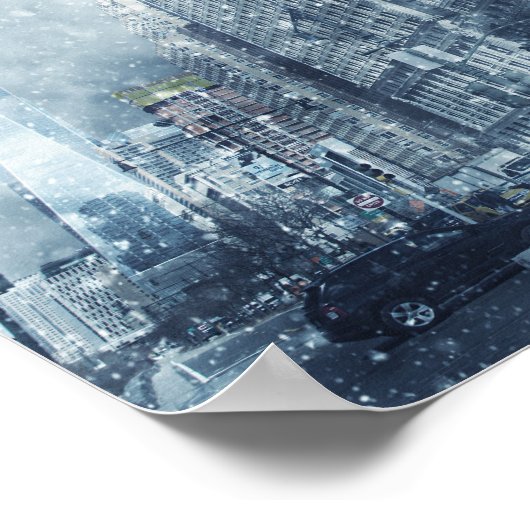 冬の吹雪 ポスター (角)