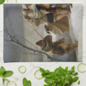 冬の吹雪(Francisco Goya) キッチンタオル (折り畳み)