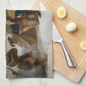 冬の吹雪(Francisco Goya) キッチンタオル (四つ折り)