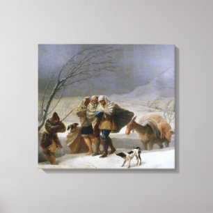 冬の吹雪(Francisco Goya) キャンバスプリント