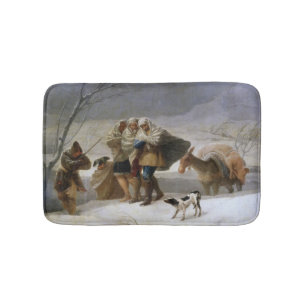 冬の吹雪(Francisco Goya) バスマット