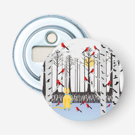 冬の喜び – スカーフの猫樺の木ツリー深紅色 栓抜き