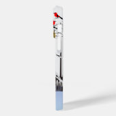 冬の喜び – スカーフの猫樺の木ツリー深紅色 Case-Mate iPhoneケース (裏面 / 左)